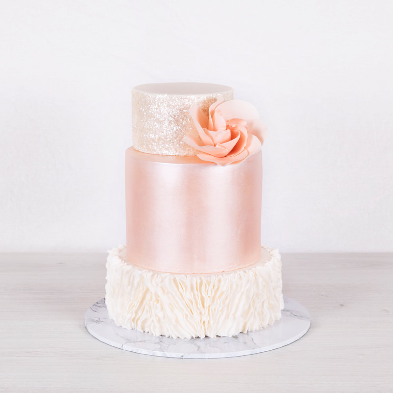 Wedding Cake - pink & glitters